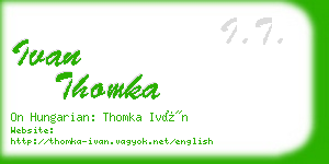 ivan thomka business card